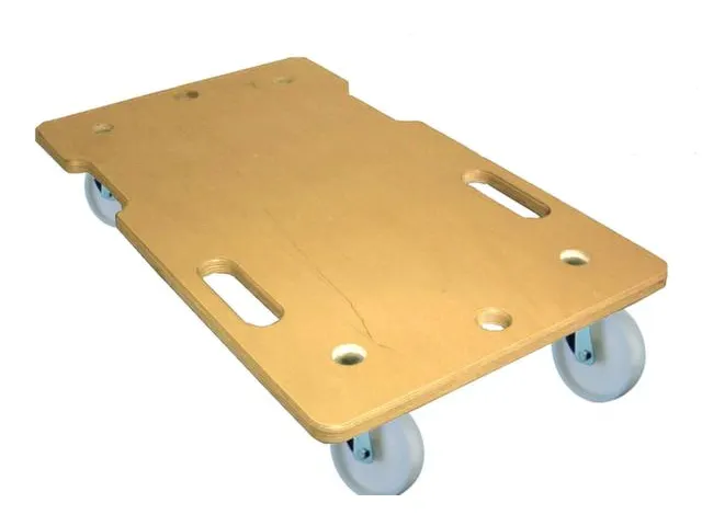 dolly,draagverm. 150kg,laadvl. LxB 600x350mm,laad H 112mm,houtplaat