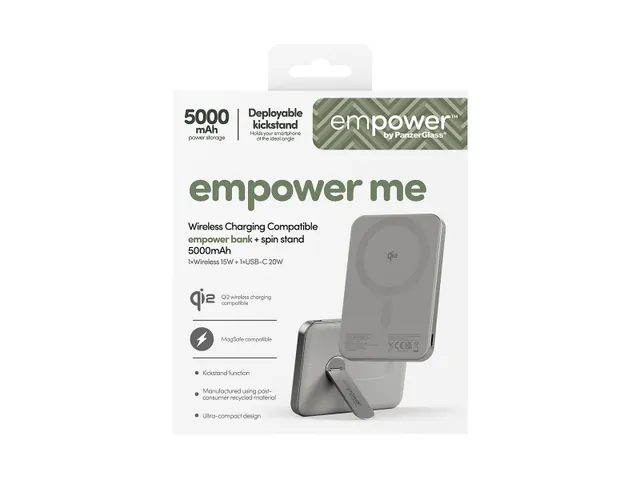 PanzerGlass empower by empower Bank w. Spin Stand | 5000mAh |