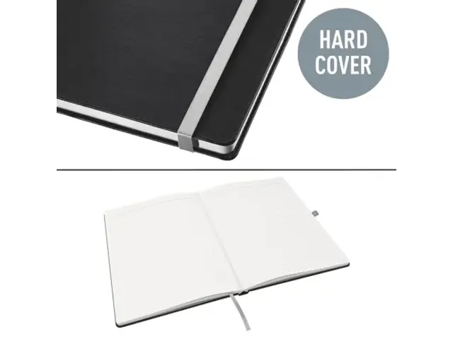 Carnet de notes Leitz Style A4 ligné couverture rigide satin noir