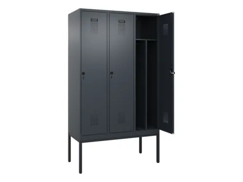 locker voor scheiding van kleding,HxBxD 2120x1200x500mm,3vak