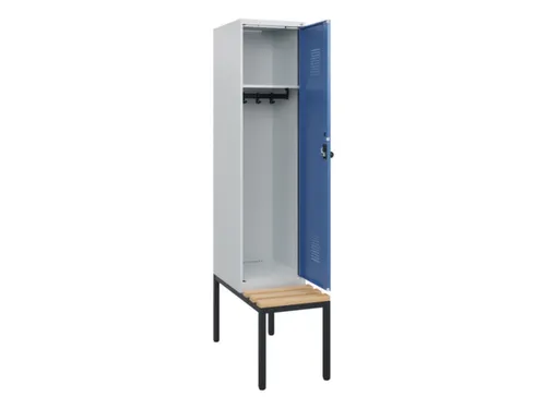 locker met bank,HxBxD 1950x400x815mm,1vak,vak B 400mm,draaigrendel
