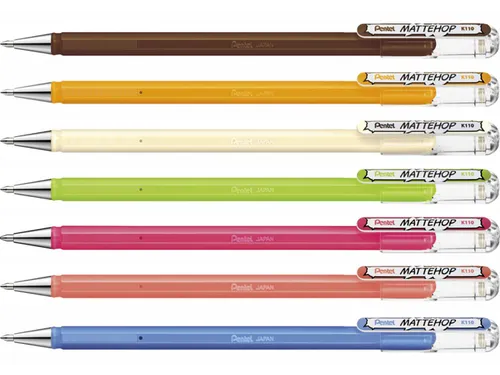 Gelschrijver Pentel K110 Mattehop Fun Original medium assorti blister
