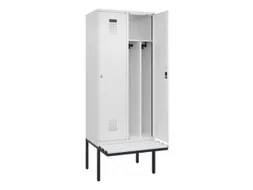 locker met bank,voor scheiding van kleding,HxBxD 2120x800x815mm,2vak