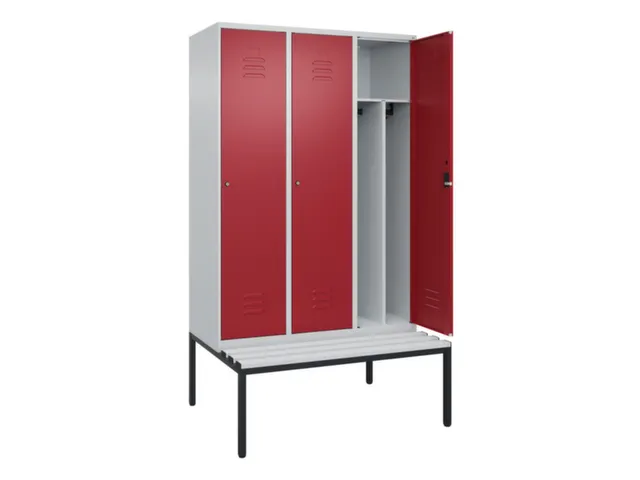 locker voor scheiding van kleding,HxBxD 2120x1200x815mm,3vak