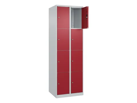 lockerkast,HxBxD 1850x600x500mm,2x4vakken,vak B 300mm,cil.-slot
