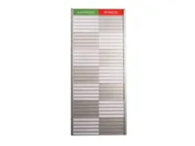 OUTLET Menoor In-Uit bord 35 namen Aluminium Aanwezig/Afwezig Groen/ro