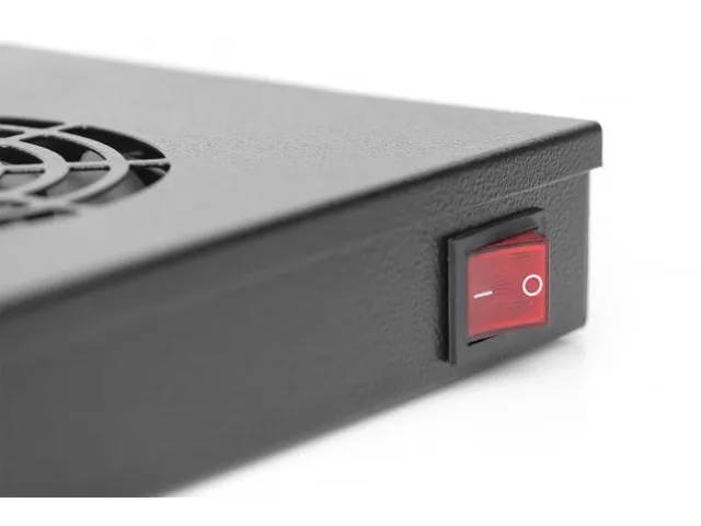 Ventilatorunit voor 483 mm (19 inch) 2 ventilatoren incl. thermostaat