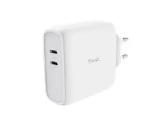 25381 TRUST Maxo Voedingsoplader 65 W USB-C 2-poort wit