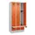 locker met bank,HxBxD 1950x900x815mm,3vak,vak B 300mm,draaigrendel