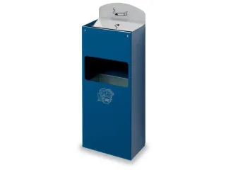 Combi-Asbak 500X200X125Mm Achterwand Verzinkt Plaatstaal Blauw - 1