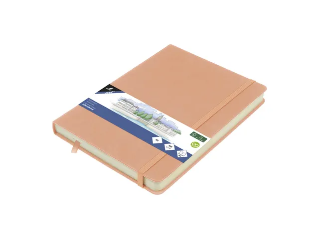 Carnet de croquis PU couverture rigide 80 feuilles A5 vieux rose