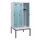 locker met bank,HxBxD 1950x900x815mm,3vak,vak B 300mm,draaigrendel