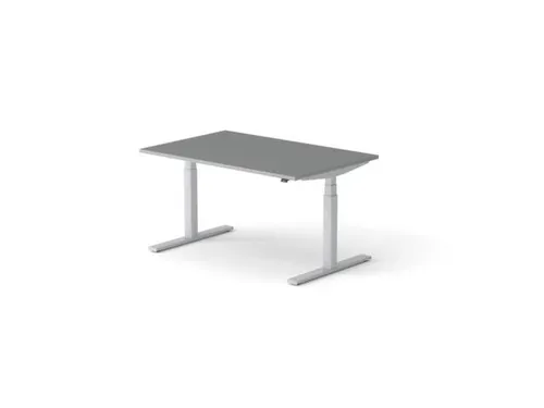 Elektrisch ihv bureau,HxBxD 650-1310x1400x900mm,blad donkergrijs