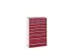 ladekast HxBxD 1600x1050x650mm 9laden RAL7035 front RAL3004
