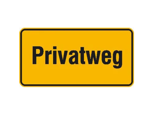 aanwijzingsbord,Eigen weg,aluminium gemerkt,gemoffeld,geel/zwart