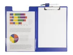 Klemmap Seco A4+ m klep blauw