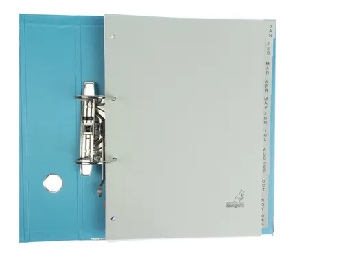 Tabblad ECO Kangaro A4 letters 180 grams grijs karton 4-gaats 12-delig