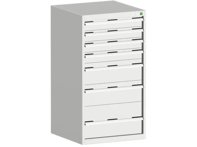 ladekast HxBxD 1200x650x650mm 7laden romp RAL7035 front RAL7035