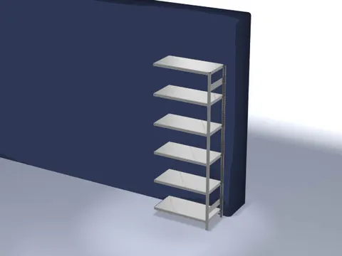 magazijnstelling,aanbouwveld,HxBxD 2500x1010x535mm,vakl. 140kg