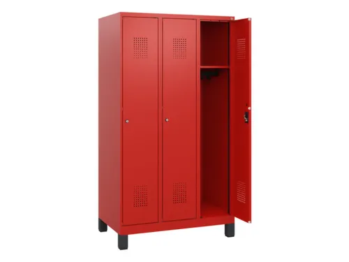 schoollocker,HxBxD 1630x900x500mm,3vak,vak B 300mm,cil.-slot,voeten