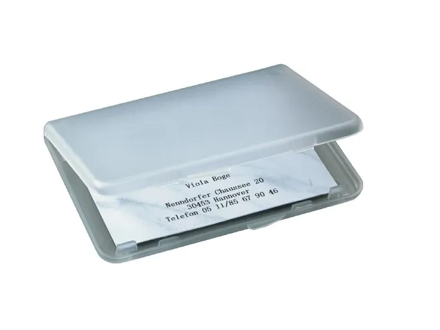 Visitekaartjesetui Sigel transparant voor kaarten tot 90x55mm