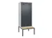 locker met bank,voor scheiding van kleding,HxBxD 2120x800x815mm,2vak