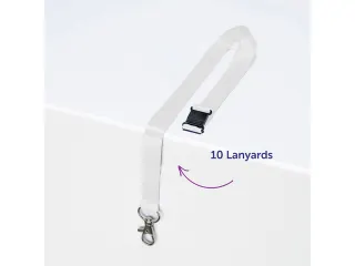 Lanyard Avery rPET wit 440x15mm met karabijnhaak 10 stuks - 4