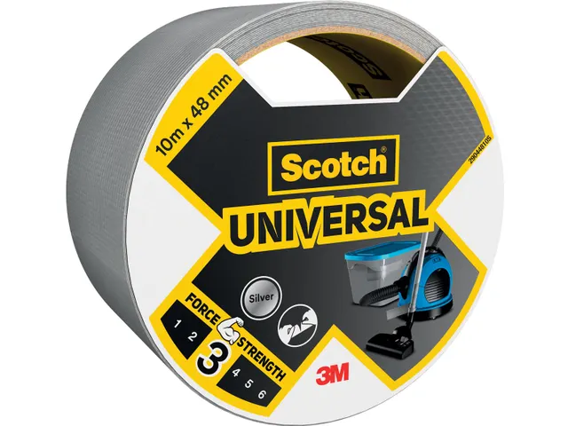 ducttape Universal, ft 48 mm x 10 m, zilver