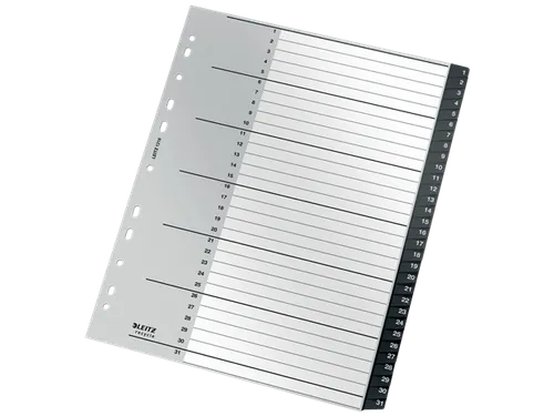Tabblad Leitz Recycle A4 11-gaats 1-31 extra breed PP