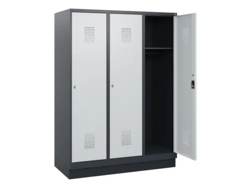 schoollocker,HxBxD 1630x1200x500mm,3vak,vak B 400mm,cil.-slot,sokkel