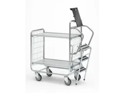 Ladderwagen Draagvermogen 200kg 2 Etages 000x 425mm 3 Treden