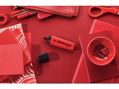 Markeerstift STABILO Boss 70/48 echt rood blister 1 stuk