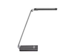 Bureaulamp LED MAULpure, dimbaar, USB-poort Zilver