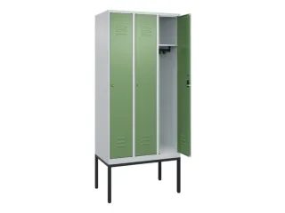 locker,HxBxD 2120x900x500mm,3vak,vak B 300mm,cil.-slot,voetonderstel - 2