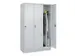 locker voor scheiding van kleding,HxBxD 1950x1200x500mm,3vak