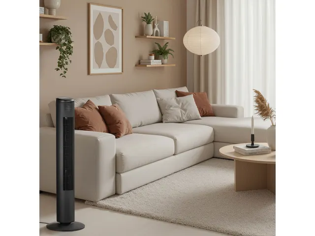 Ventilator torenmodel groot afstandsbediening zwart 75cm