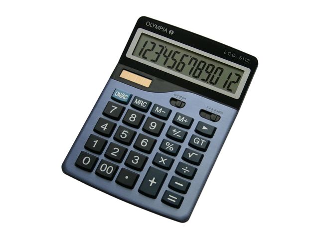 OLYMPIA LCD5112 - BIG DISPLAY buro rekenmachine | RekenmachinesWinkel.be