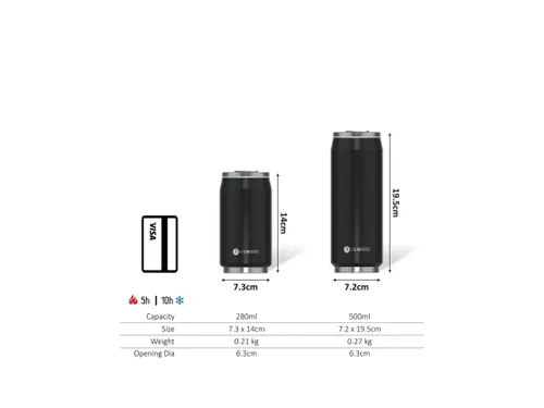 Thermosbeker Les Artistes Paris blik 500ml Stainless Steel Met rietje