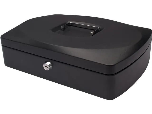 Geldkoffer Zwart 325x235x85mm Inclusief 2 Sleutels