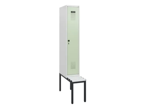 locker met bank,HxBxD 1950x300x815mm,1vak,vak B 300mm,draaigrendel