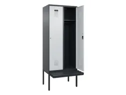 locker met bank,HxBxD 2120x800x815mm,2vak,vak B 400mm,cilinderslot