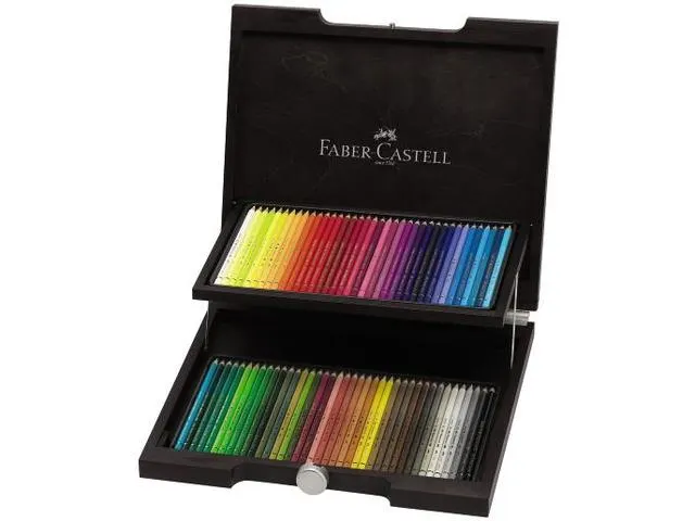 Kleurpotlood Faber Castell Polychromos houten koffer 72 stuks