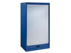 zwaarlast-roldeurkast,HxBxD 1950x1100x641mm,4xStalen bodem,lak RAL5012