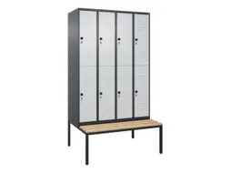 Dubbeldekse dekenkist,HxBxD 2120x1200x815mm,4x2vak.,vak B 300mm