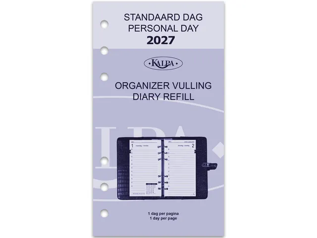 Agendavulling 2027 Kalpa Personal 1dag/1pagina