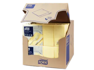Tork 477882 Soft Lunchservet Advanced Champagne 33x33cm 1/8 vouw - 2