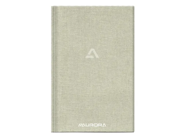 Notitieboek Aurora A5 lijn 192 pagina's 80g linnen grijs
