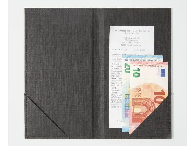 Rekening map Sigel antraciet 130x230x10mm met 2 schuine insteekvakken