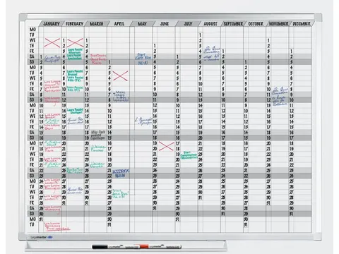 Jaarplanner Lega whiteboard 90x120cm