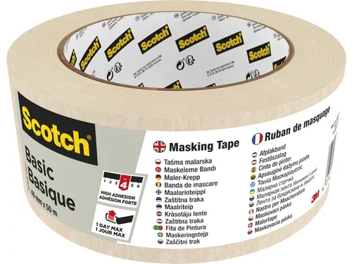 Afplaktape Scotch Basic 48mmx50m beige